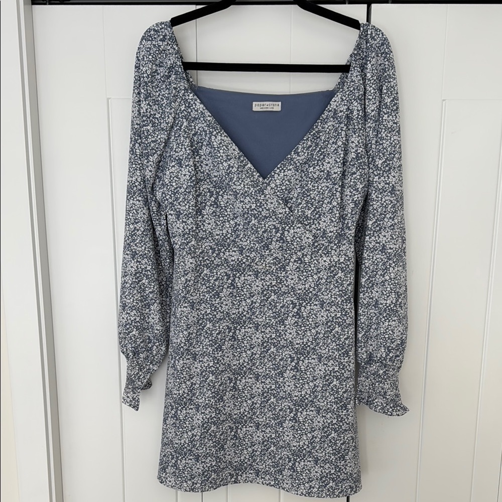 PAPER CRANE Floral Long Sleeve Dress